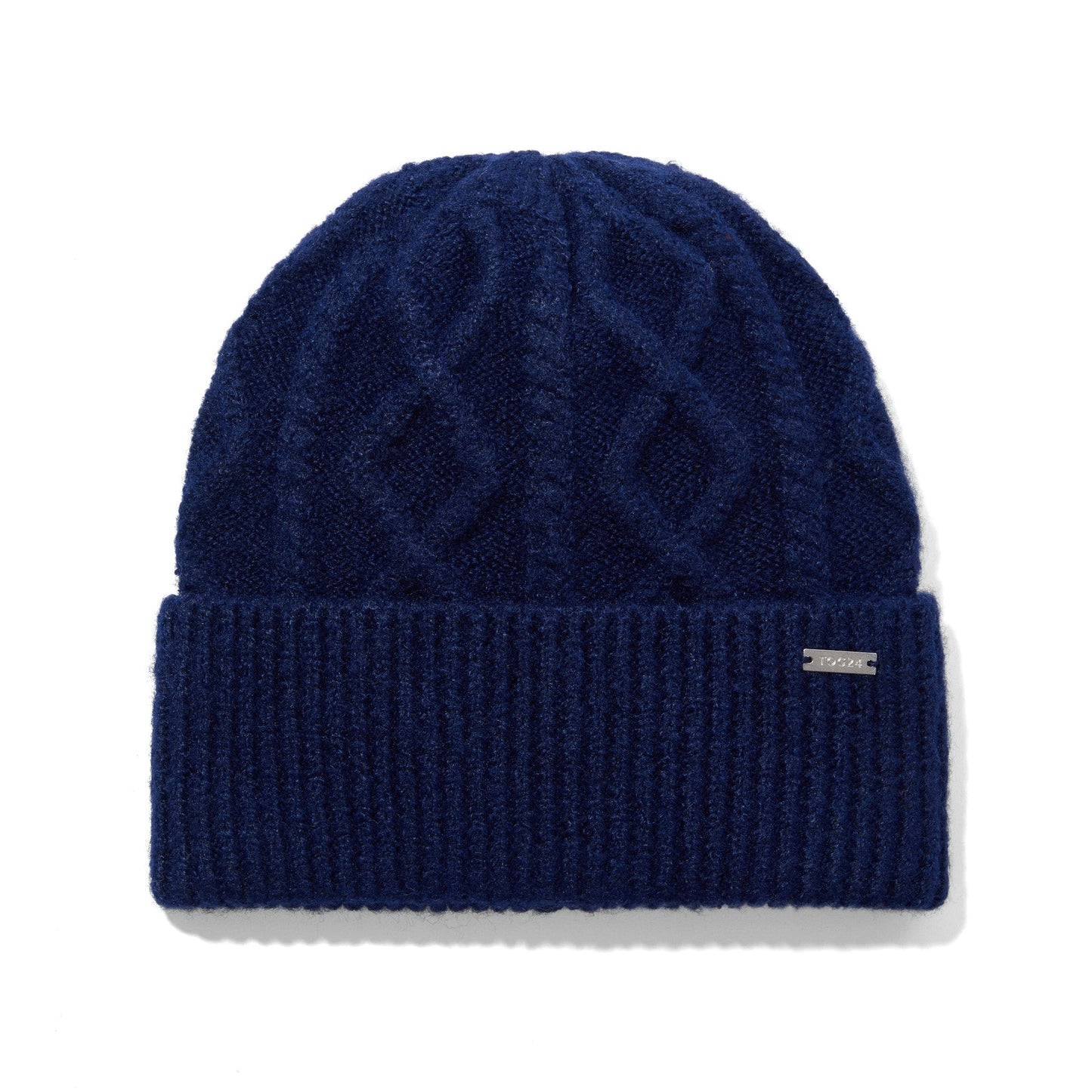 Janice Supersoft Cable Knit Beanie - Dark Indigo
