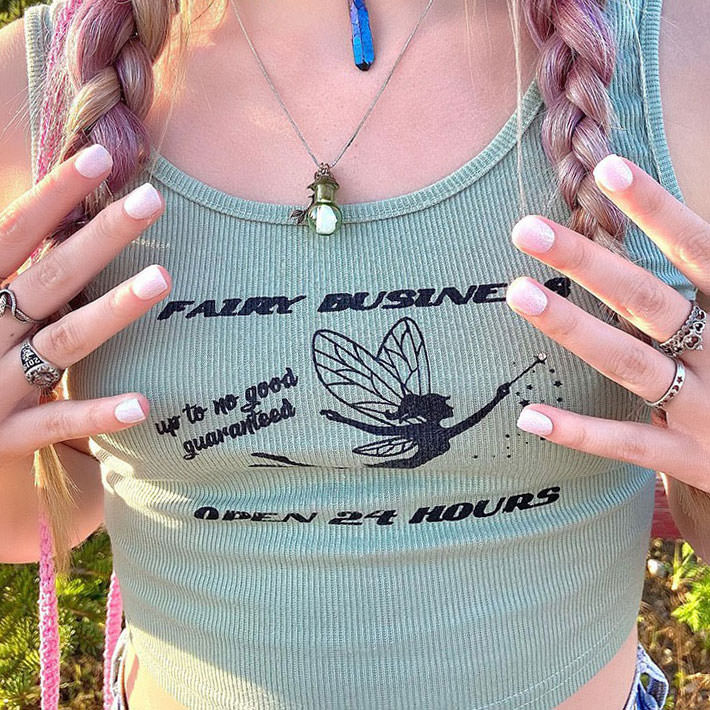 Fairy Business Ribbed Top