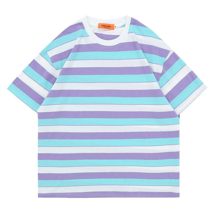 Pastel Oversized Stripe T-Shirt