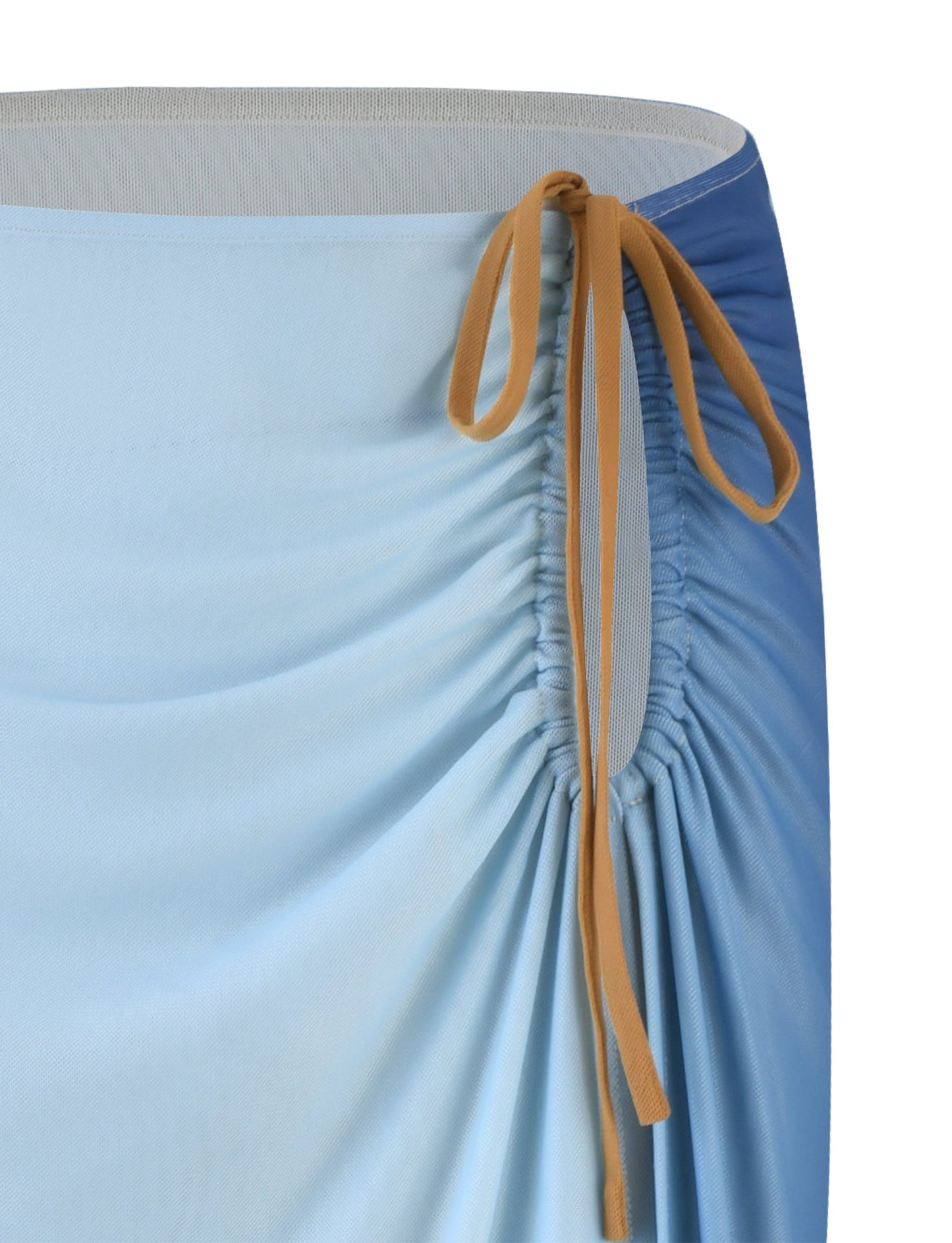 ELVERA SKIRT - BLUE : GRADIENT FLORAL