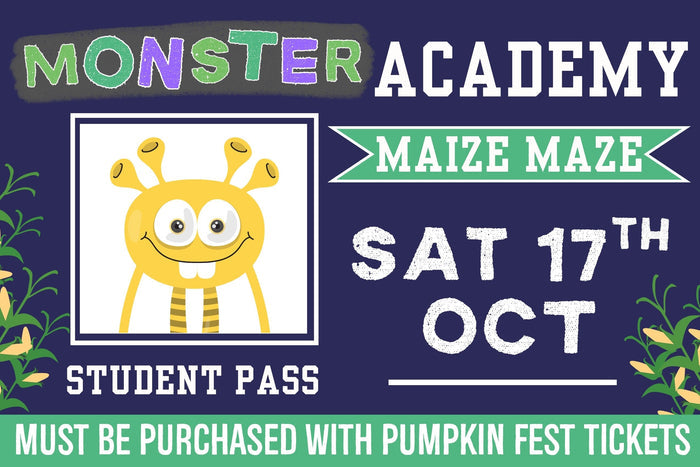Monster Academy Maize Maze - Saturday 17th October 2026