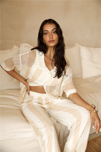 Cusp Of Wander Crochet Set Beige