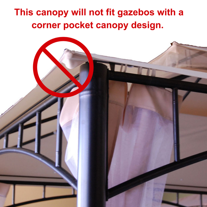 10 X 10 Universal Replacement Canopy 2-Tiered