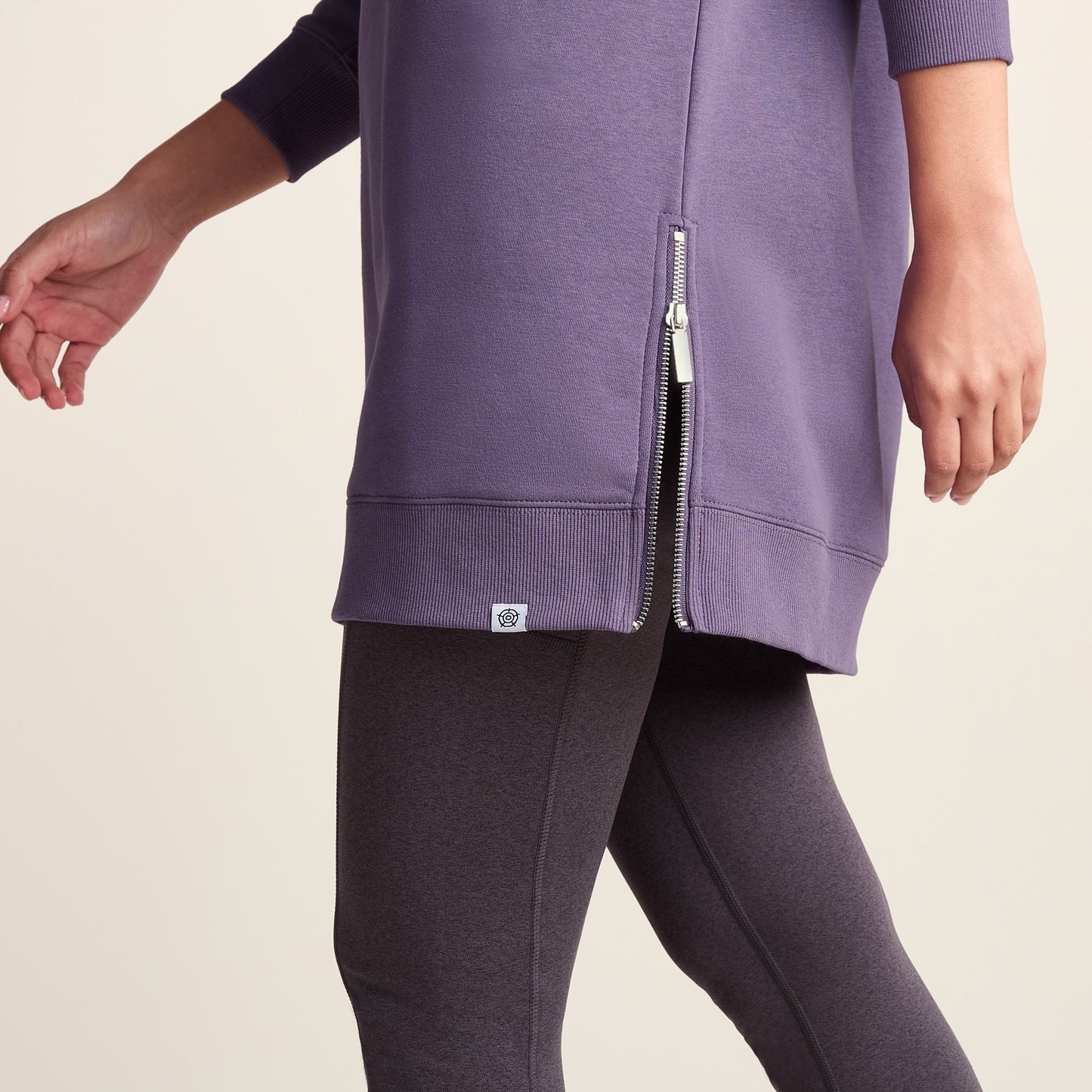 Drakeford Womens Supersoft Longline Sweat - Smokey Purple
