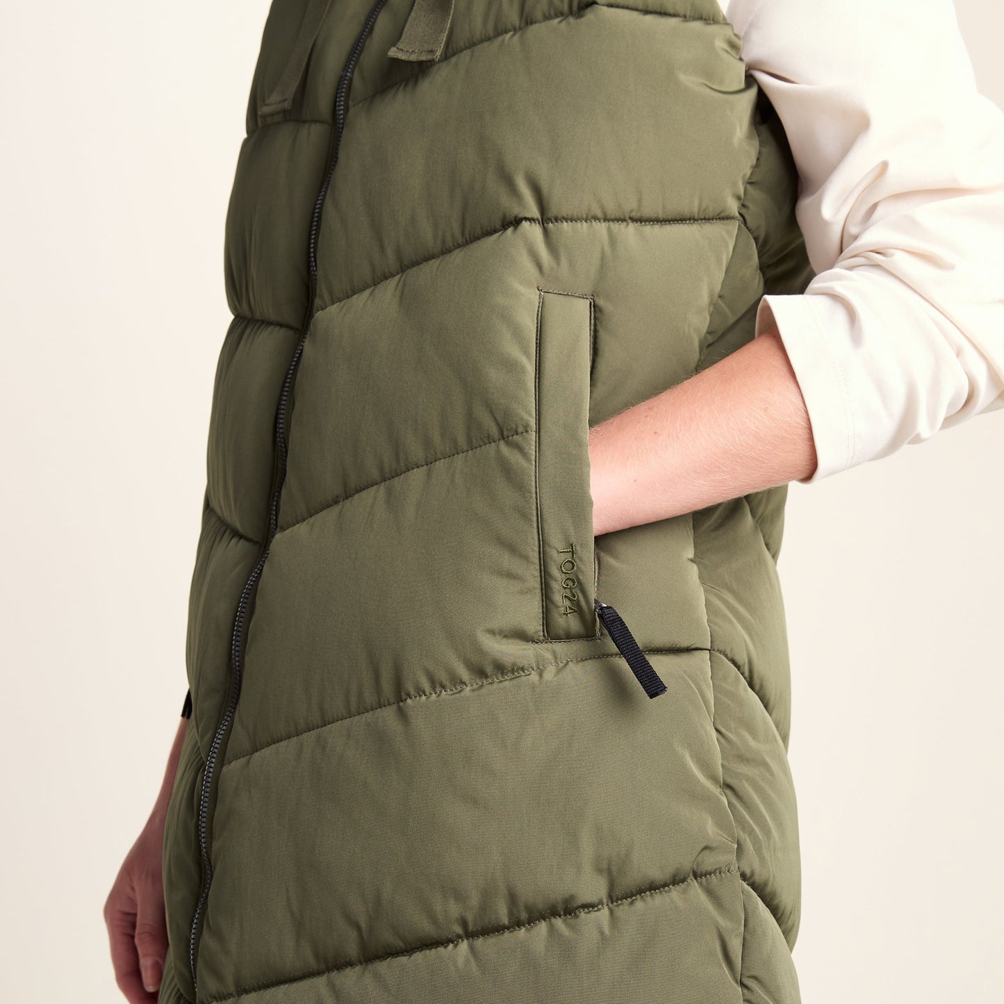 Ranskill Womens Long Insulated Gilet - Khaki
