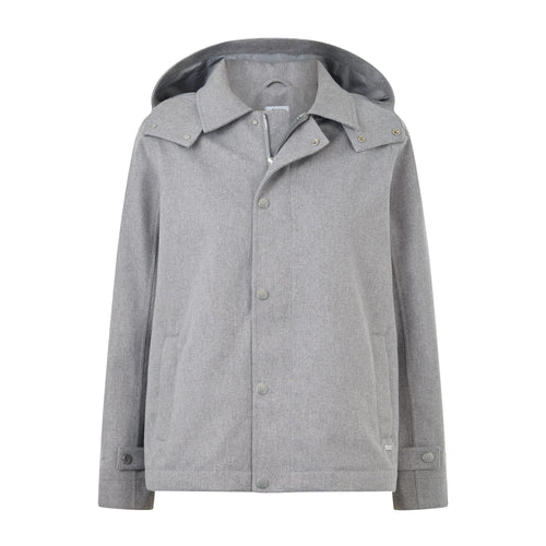 Robyn Womens Waterproof Short Trench Coat - Mid Grey Melange
