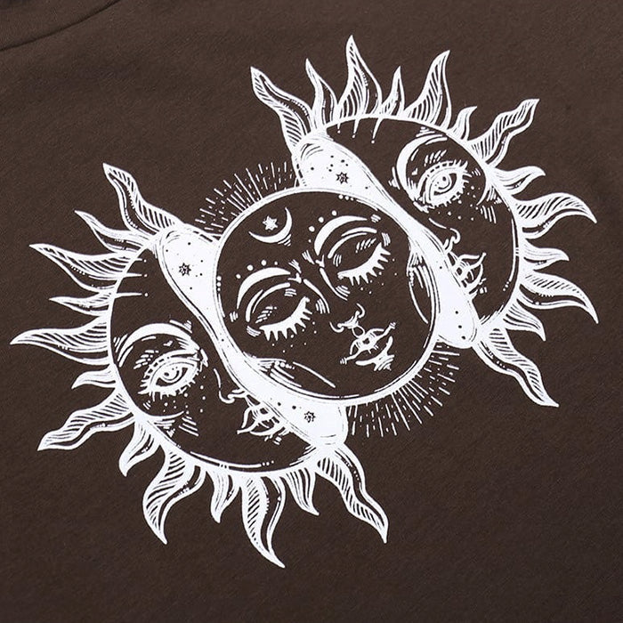Brown Sun Crop Top