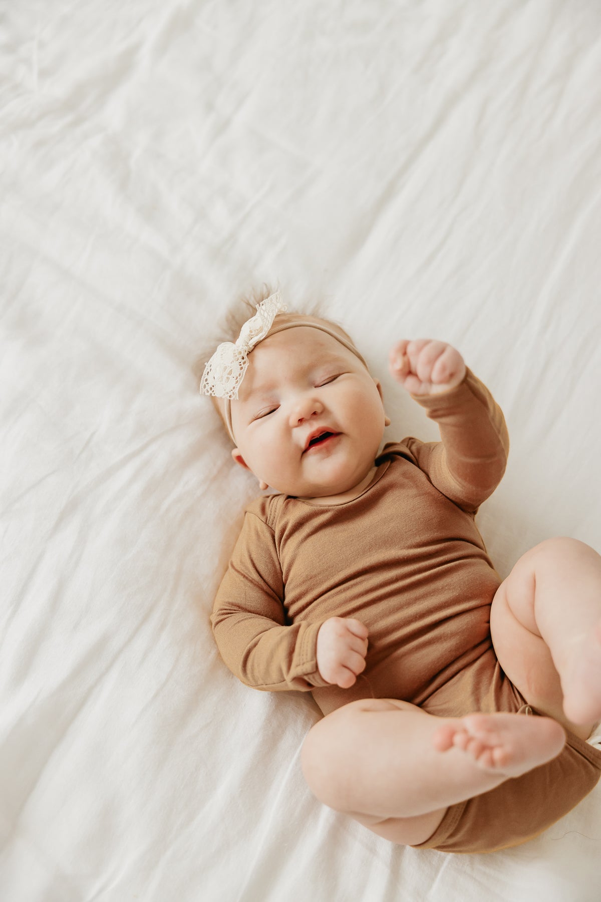 Long Sleeve Bodysuit - Pecan