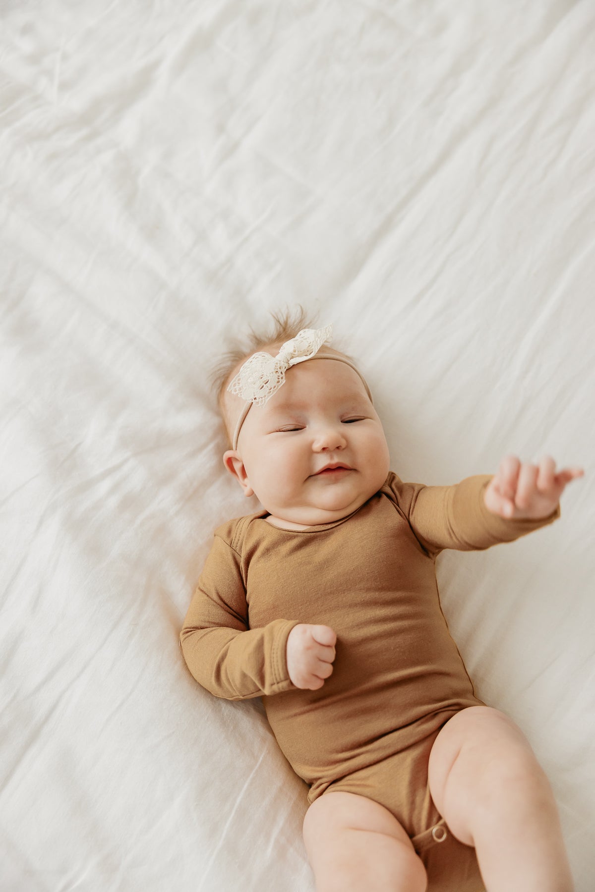Long Sleeve Bodysuit - Pecan