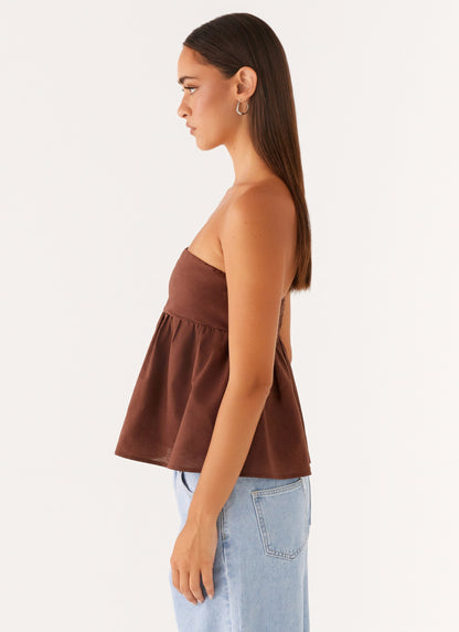 Cassie Tube Top - Chocolate