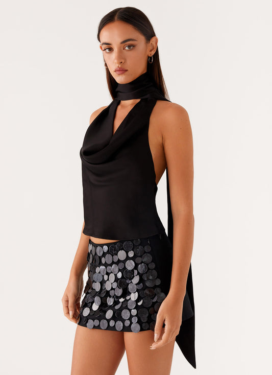 Catching Feelings Top - Black