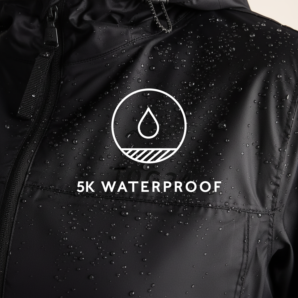 Craven Womens Waterproof Packaway Jacket - Black