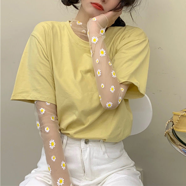 Daisy Mesh Top + Tee Co-Ord
