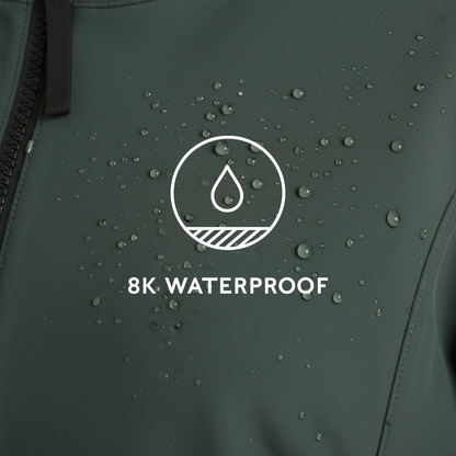 Enya Womens Longline Waterproof Softshell Jacket - Racing Green