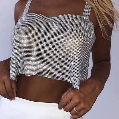 Feelin  So Icy Rhinestone Top