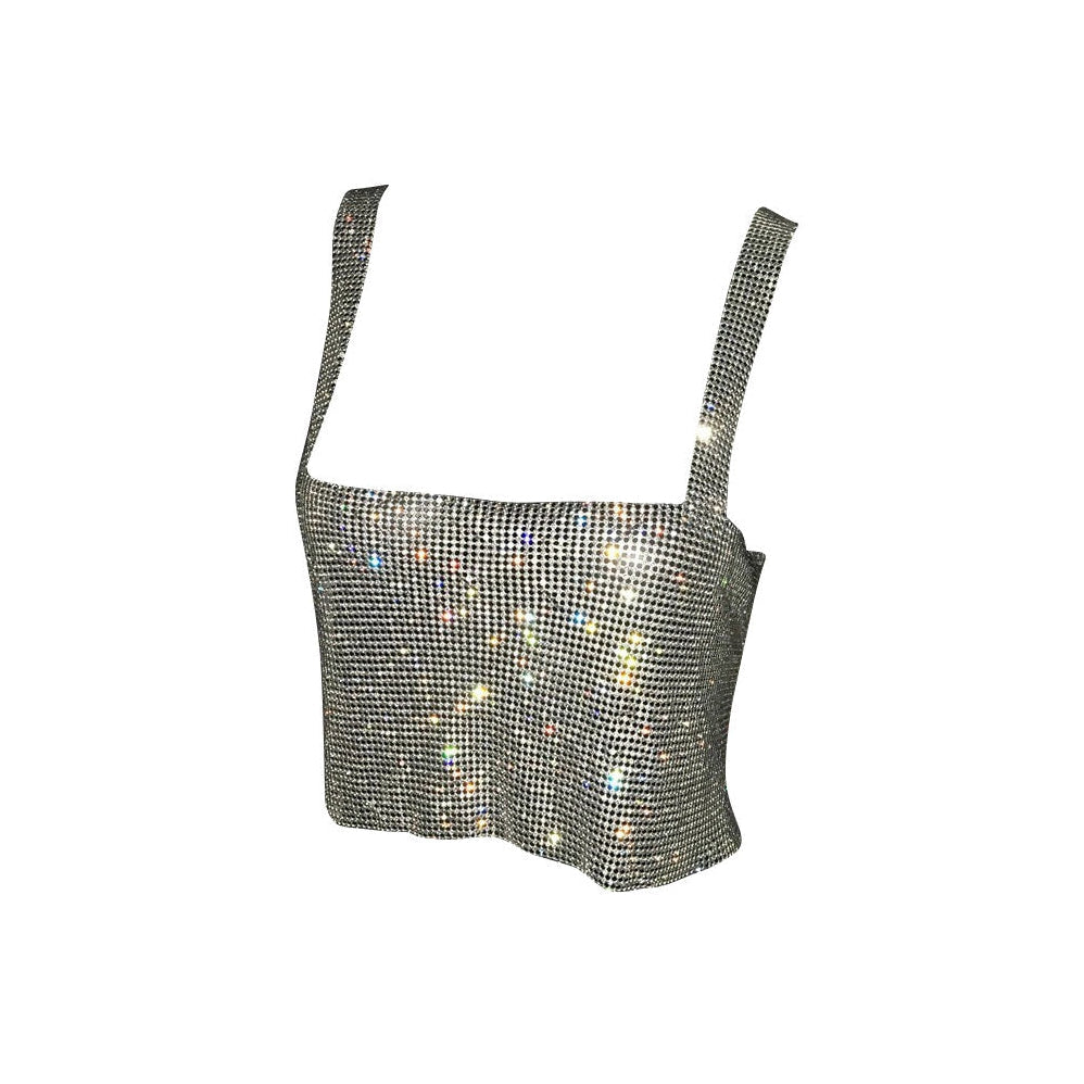 Feelin  So Icy Rhinestone Top