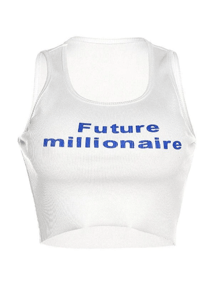 Future Millionaire Ribbed Cropped Top