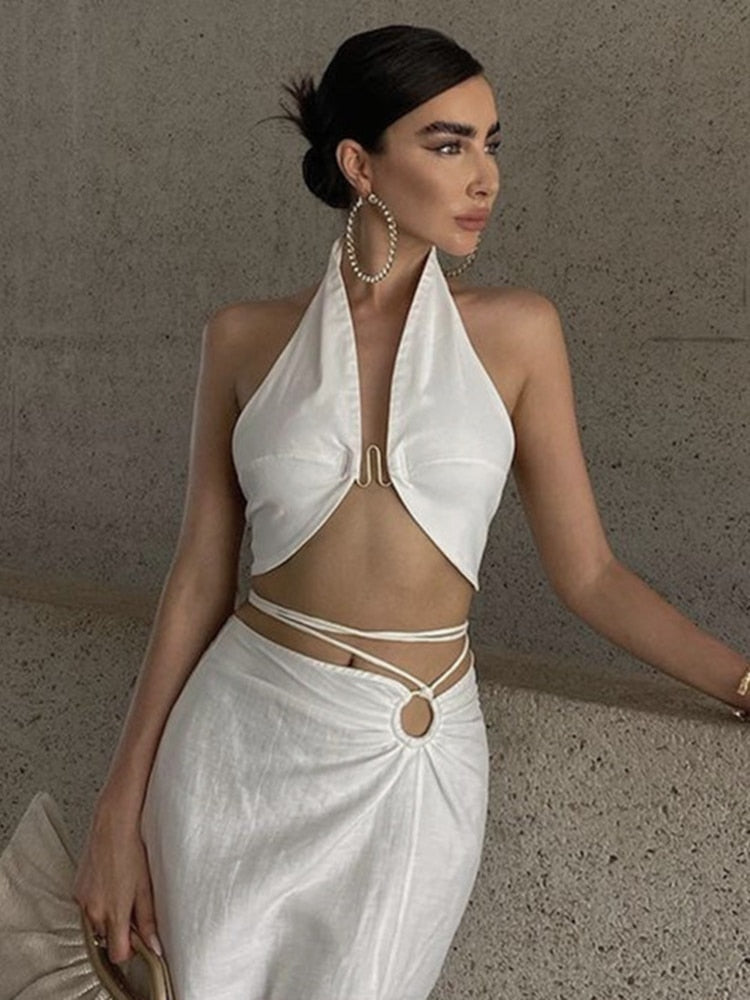 Halter Wrap Crop Top