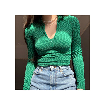 Indie Aesthetic Zip Up Top