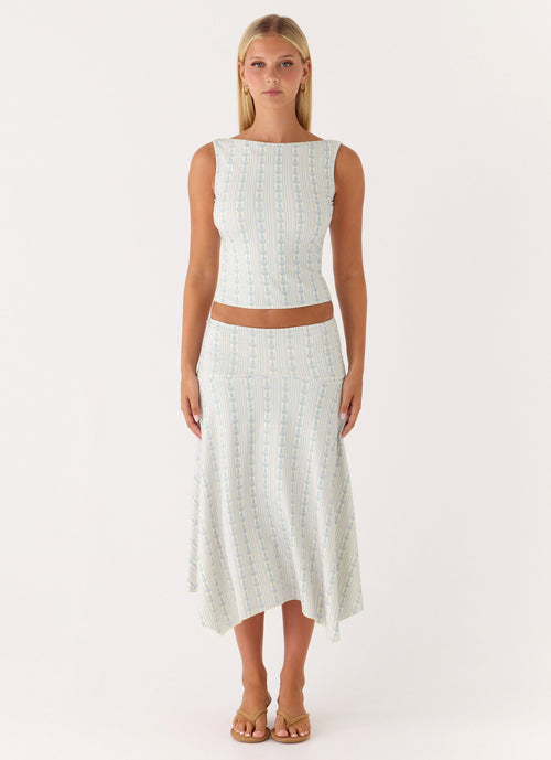 Katta Midi Skirt - Vintage Stripe
