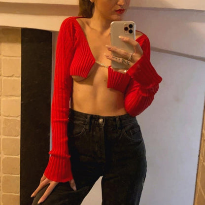 Knitted Cardigan Women Top