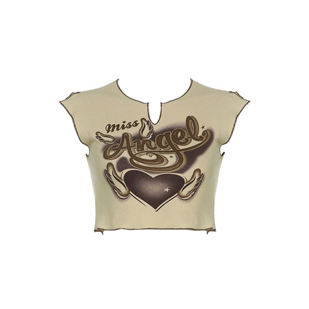 Miss Angel Ribbed Top