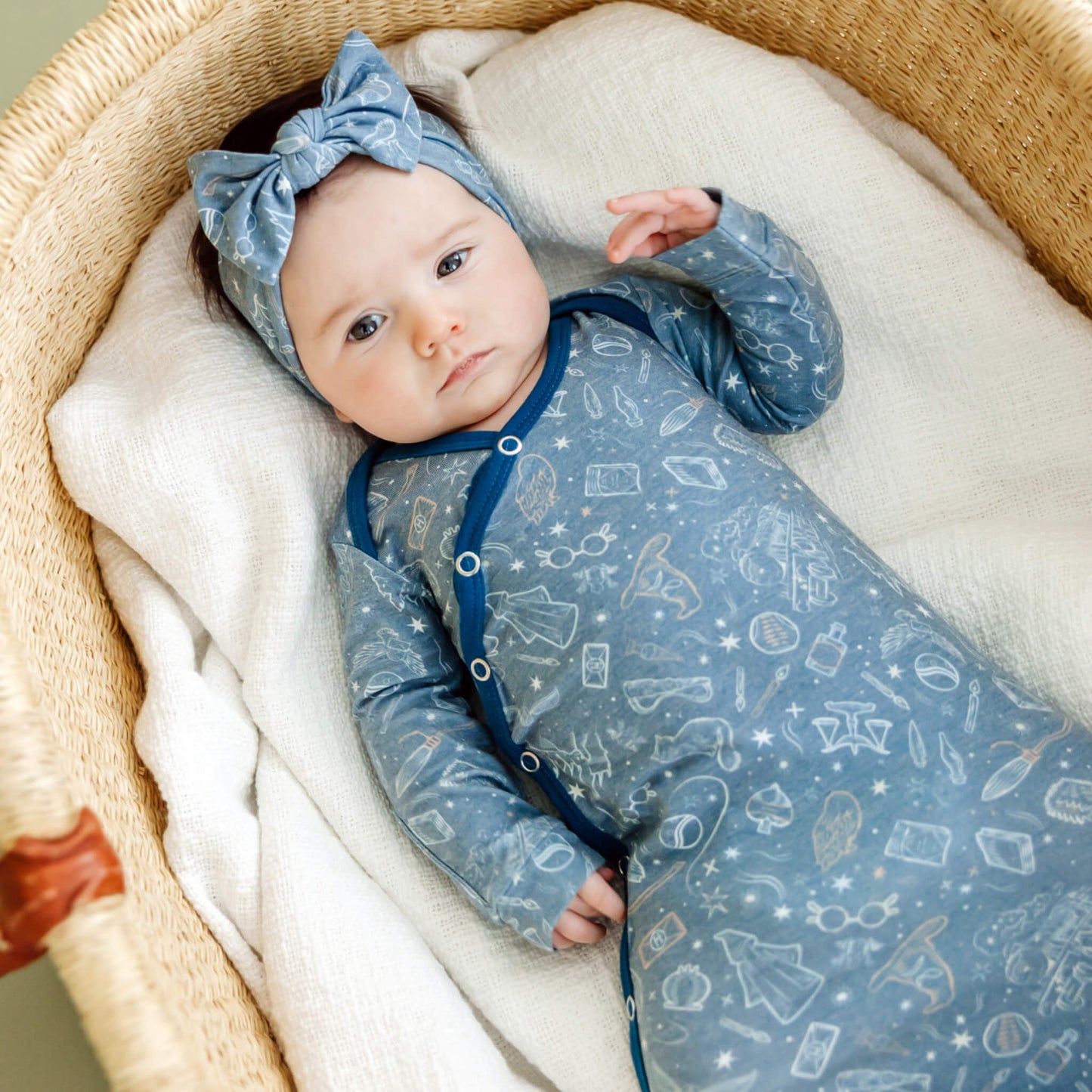Newborn Knotted Gown - Hogwarts