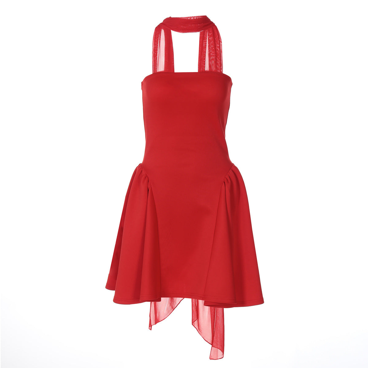 Back Zipper Tube Top Short Type Dress