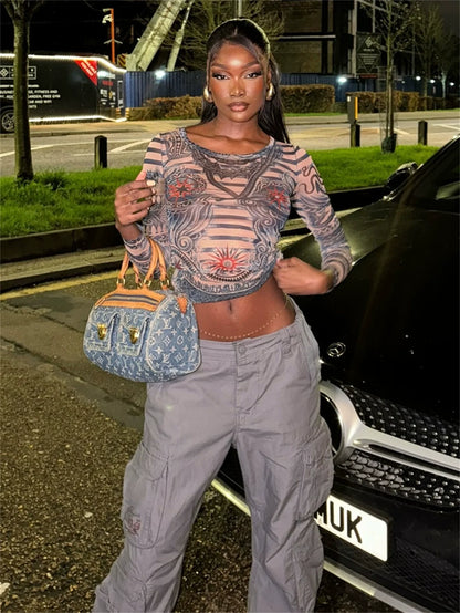 Ancient Egyptian Mystique Symbol Crop Top