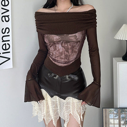 Fairy Grunge Mesh Sheer Top
