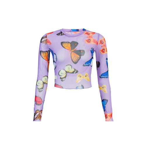 Butterflies Mesh Top