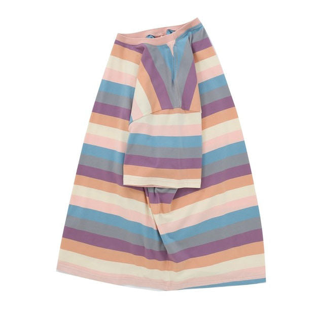 Pastel Oversized Stripe T-Shirt