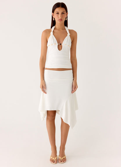 Payback Shell Trim Top - White