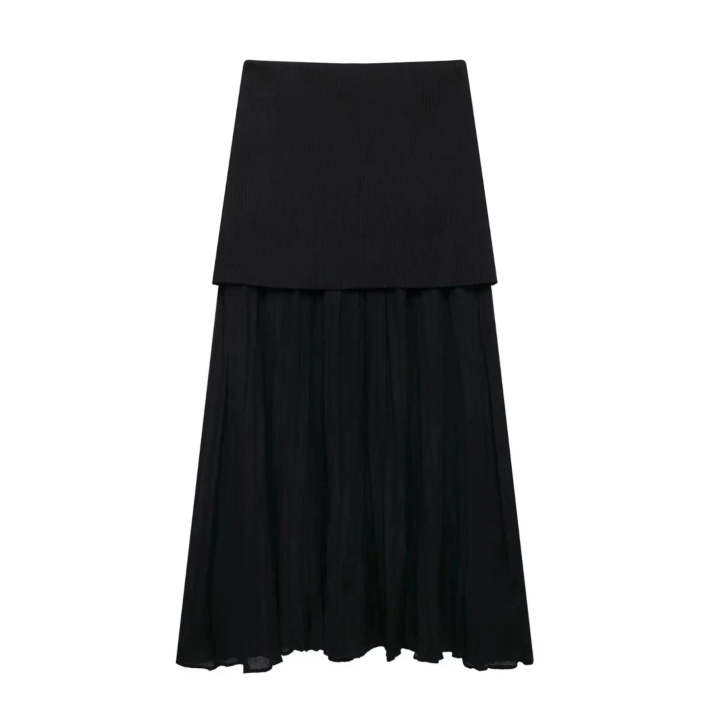 Button Knit Top Side Zipper Skirt Suit