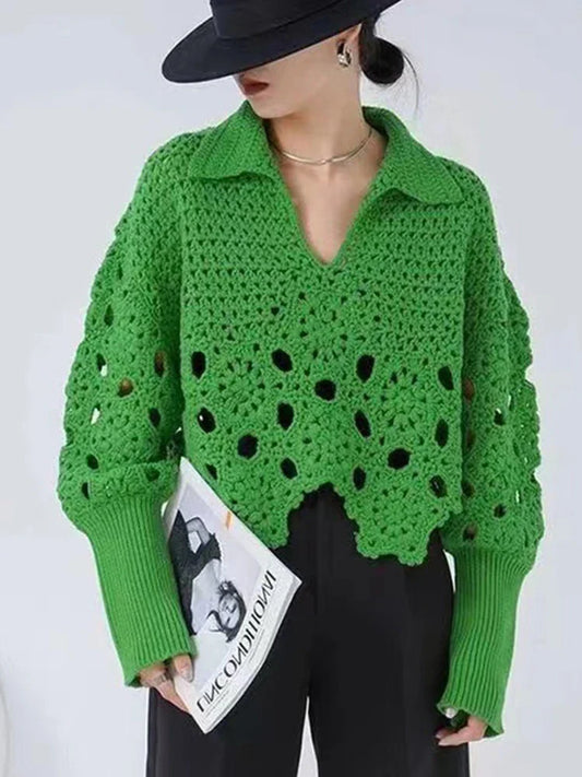 Crochet Long Sleeve Top