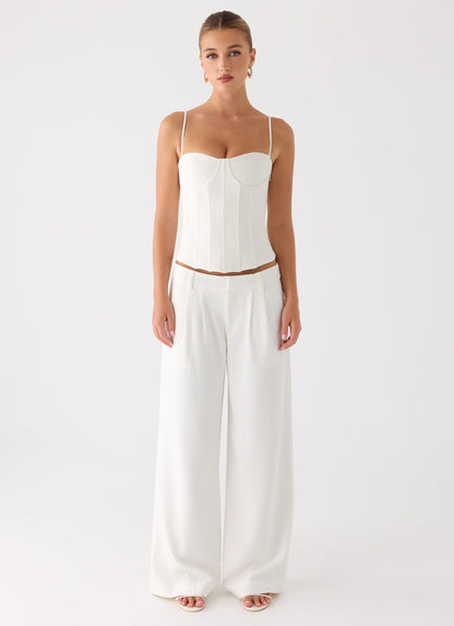 Samuel Low Rise Suiting Pants - White