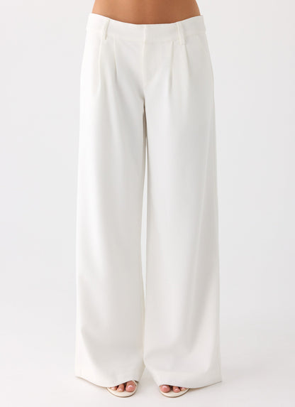 Samuel Low Rise Suiting Pants - White