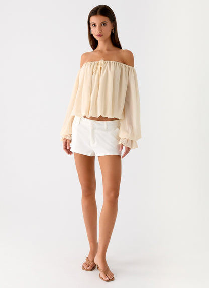 Sandali Off Shoulder Top - Cream