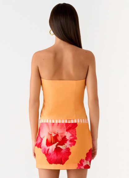 Saya Tie Top - Orange