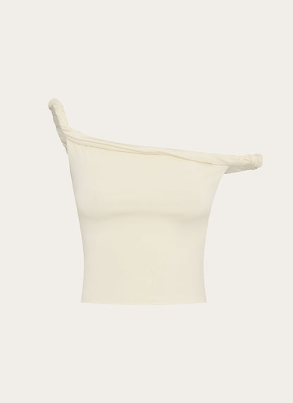 Solace Soul Twist Shoulder Top - Yellow