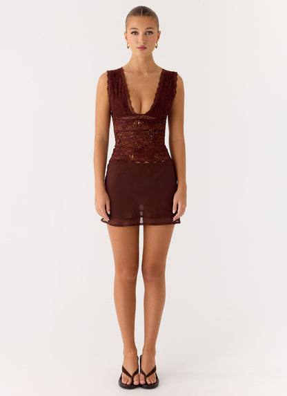 Sommers Lace Top - Chocolate
