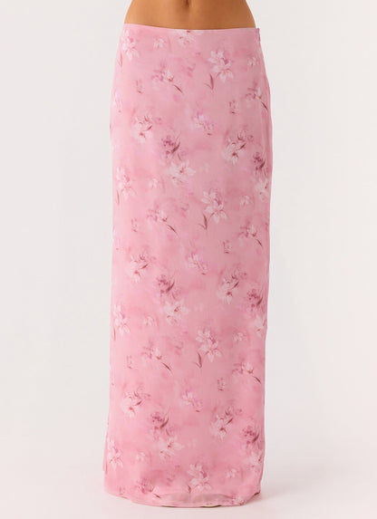 Soulful Low Rise Maxi Skirt - Vintage Floral