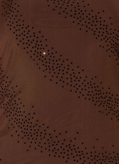 Sweet Sky Beaded Top - Chocolate