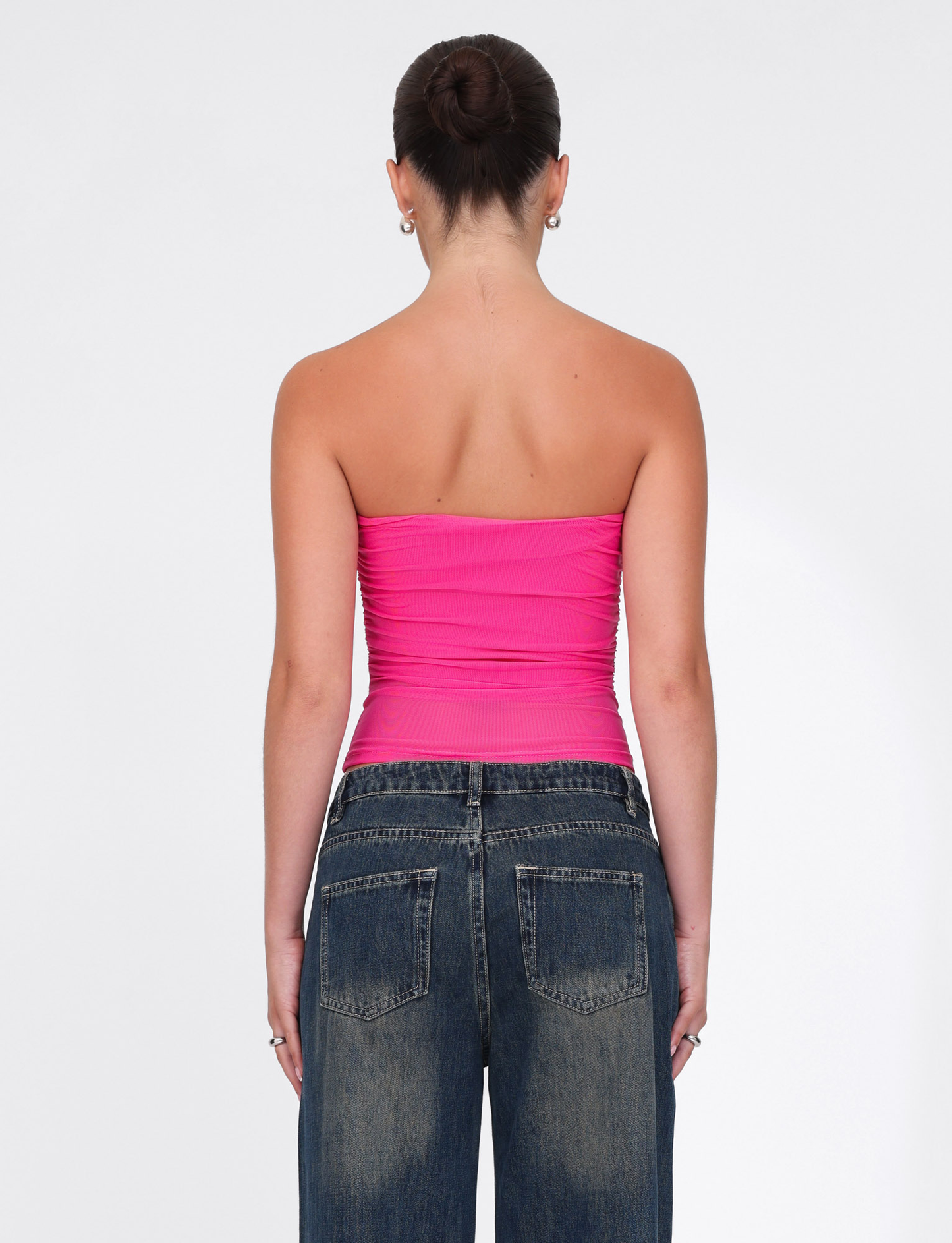 HARRIETT TUBE TOP - PINK : PINK