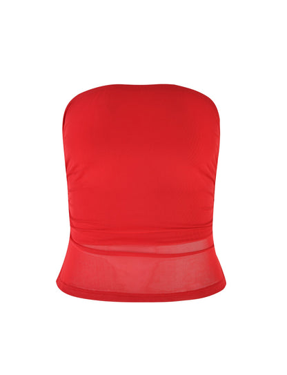 HARRIETT TUBE TOP - RED