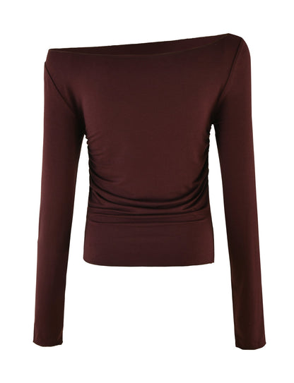 BIANKA TOP - BROWN : CHOCOLATE
