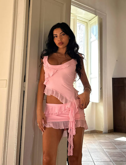STORMI SKIRT - PINK : BABY PINK