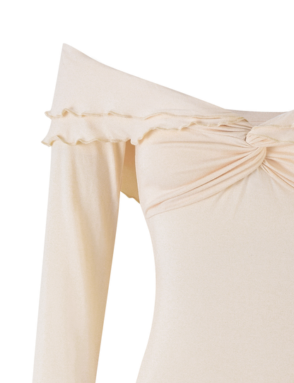 DENALI LONG SLEEVE TOP - WHITE : BONE