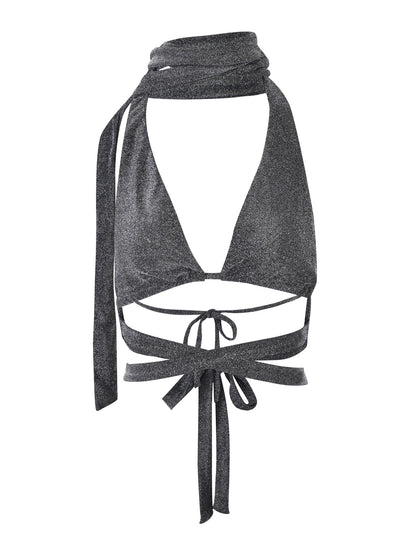 DAISIE TOP - BLACK : BLACK SHIMMER