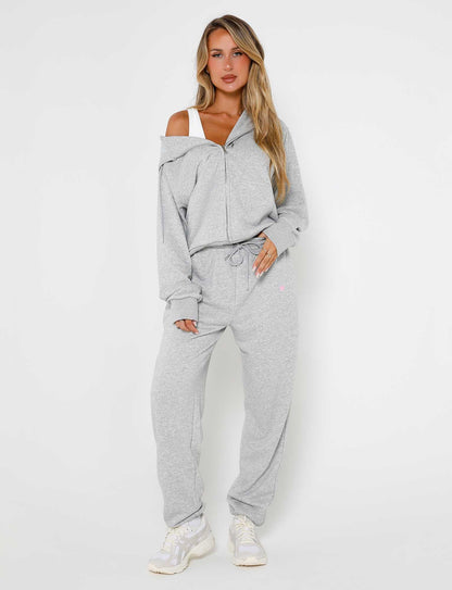 ALISH PANT - GREY : GREY MARLE